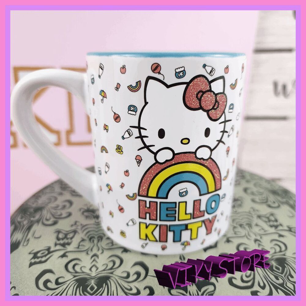 💕 NWT Hello Kitty Multicolor 14 oz Coffee Mug Adorable Cup #7206 💕